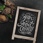 HBCY Creations Rustic Weathered Wooden Tabletop Chalkboard - Image 5