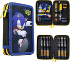 SONIC THE HEDGEHOG Pencil Case for Kids Stationery Set Pens Colored Pencils by SonictheHedgehog