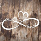 Personalized Valentines Day Metal Wall Sign, Custom Infinity Heart Love Couple - Image 6