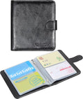 Wisdompro Business Card Book Organizer, Premium PU Leather Wallet Name Credit by Wisdompro