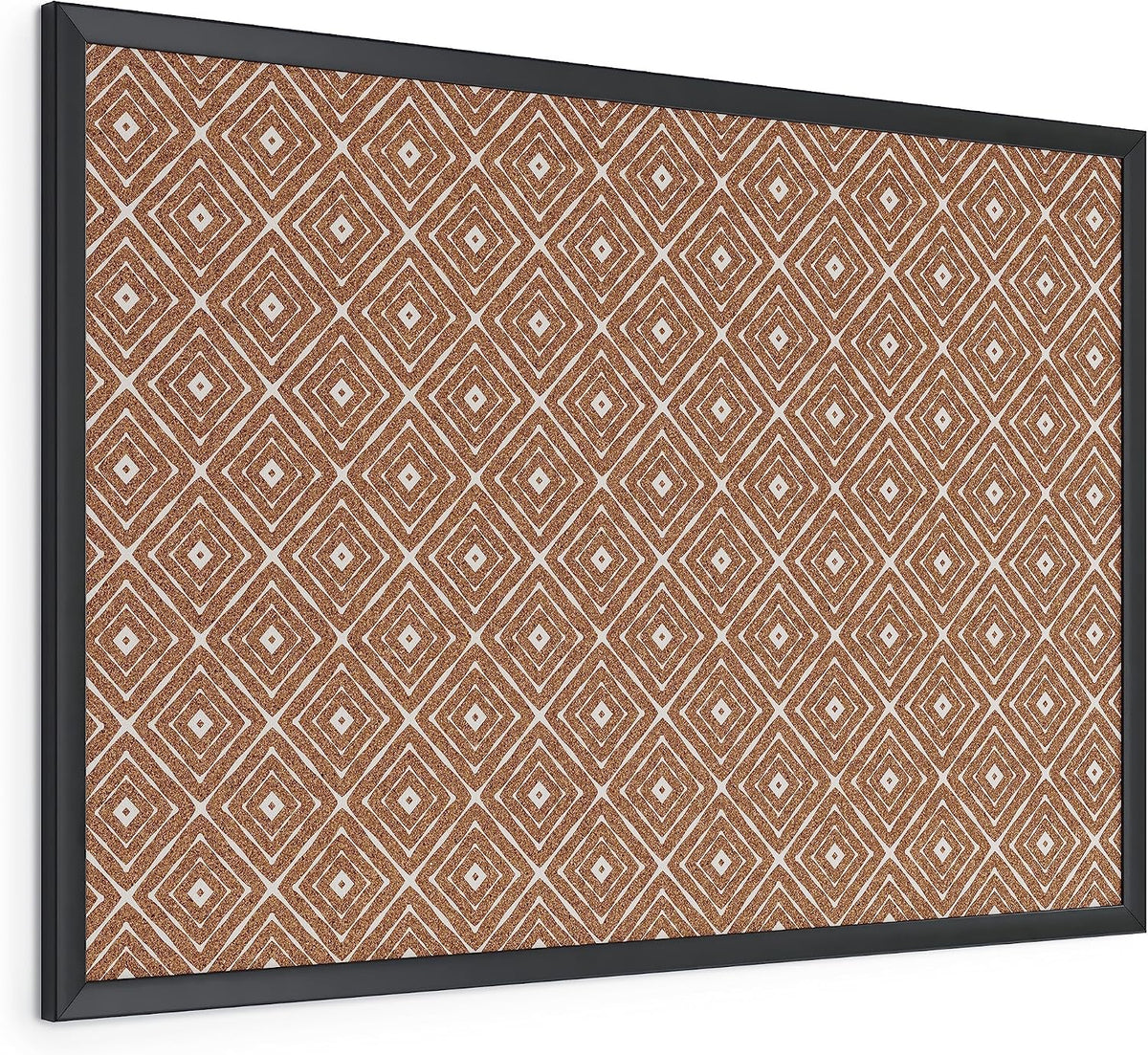 U Brands Cork Bulletin Board, 24 x 36, Black Wood Frame, Diamond